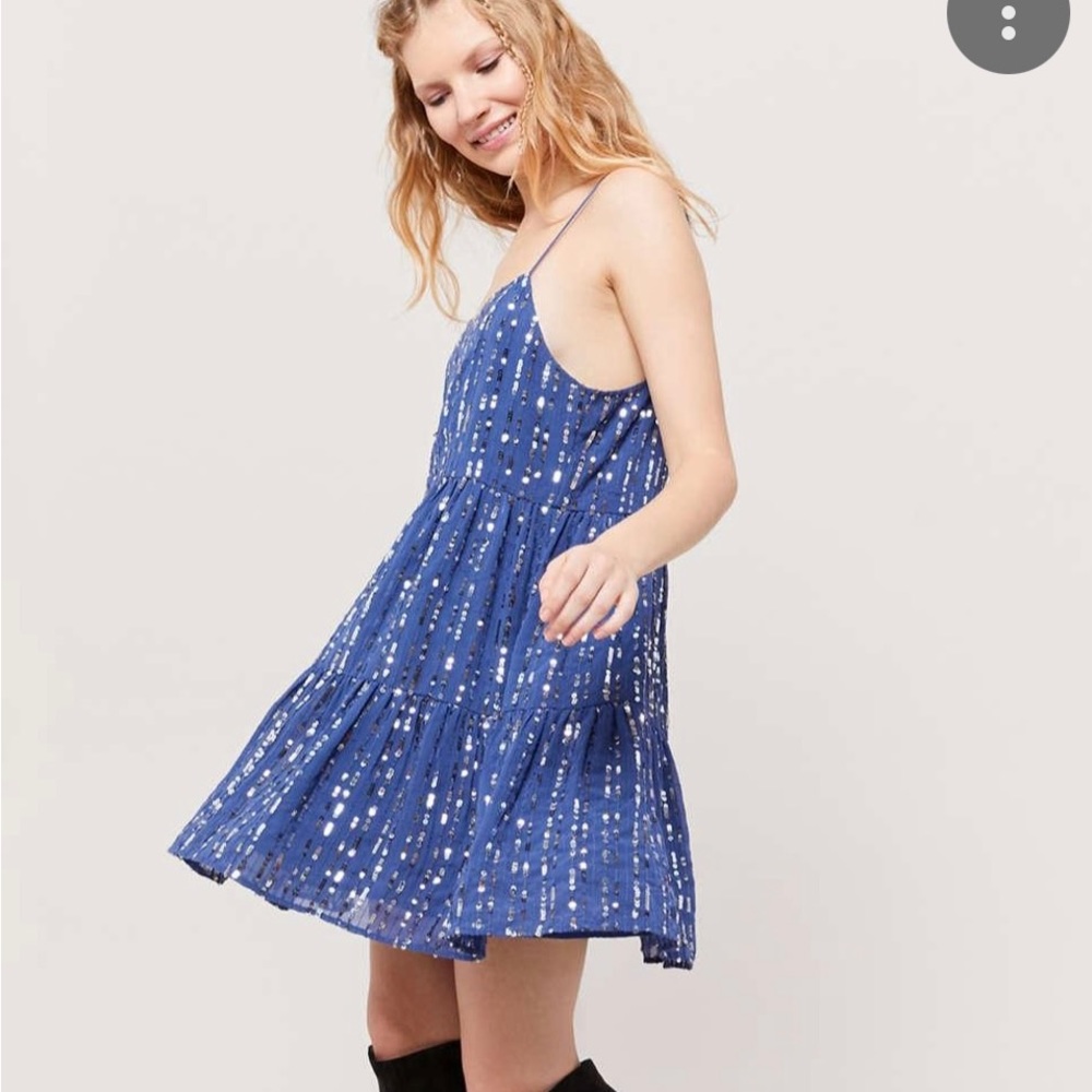 Urban outfitters blue sequins dress